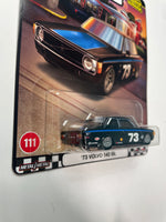 Hot Wheels 1/64 Boulevard Mix Z ‘73 Volvo 142 GL Black & Blue - Damaged Card