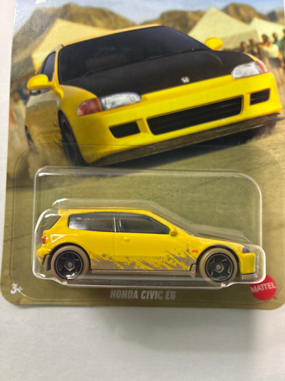 Hot Wheels 1/64 Silver Series Fast and Furious Race-Off Honda Civic EG Yellow - JKX19