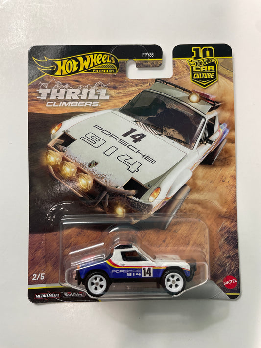 Hot Wheels 1/64 Car Culture Thrill Climbers Porsche 914 Safari White & Blue - JKF22
