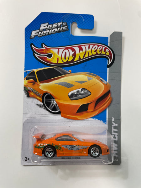 Hot Wheels 1/64 Toyota Supra Orange - Damaged Card