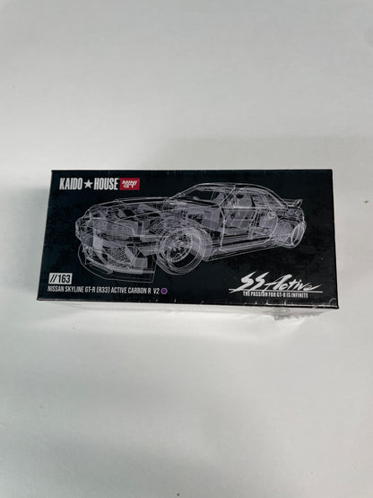 Mini GT x Kaido House 1/64 Nissan Skyline GT-R (R33) Active Carbon R V2 Purple