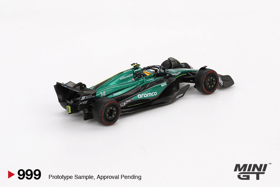 Mini GT 1/64 Aston Martin AMR24 #14 2024 F1 2024 Bahrain GP Fernando Alonso Green - MGT00999 - Damaged Box