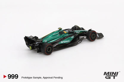 Mini GT 1/64 Aston Martin AMR24 #14 2024 F1 2024 Bahrain GP Fernando Alonso Green - MGT00999 - Damaged Box