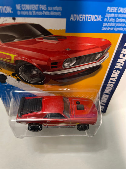 Hot Wheels 1/64 ‘70 Ford Mustang Mach 1 Red - Damaged Box