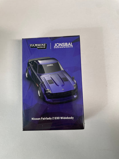 Tarmac Works 1/64 Nissan Fairlady Z S30 Widebody Blue - Designed by Jon Sibal GLOBAL64 - T64G-062-BL