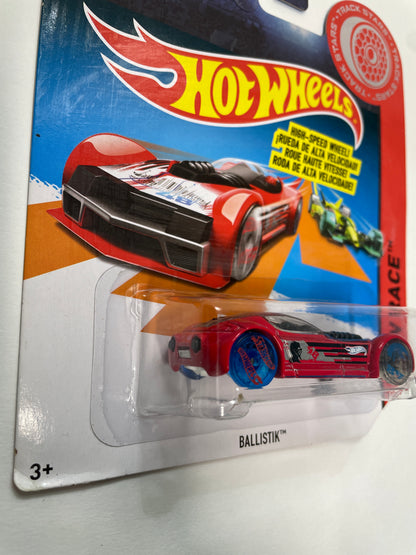 Hot Wheels 1/64 High Speed Wheels Track Stars Ballistik Red BDW25 - Damaged Box
