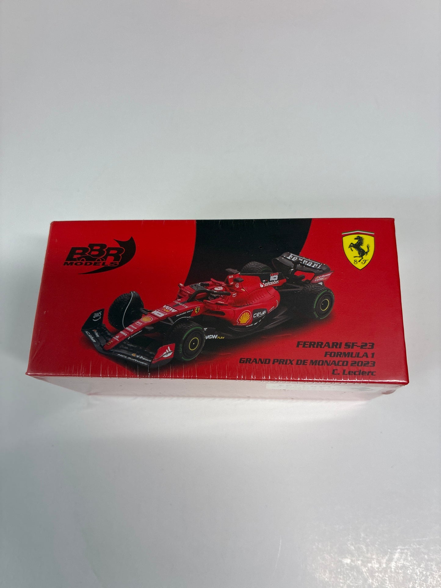 BBR Models 1/64 Ferrari F1 SF-23 Formula 1  Grand Prix  De Monaco 2023 C. Leclerc #16 Red - BBRFER64022