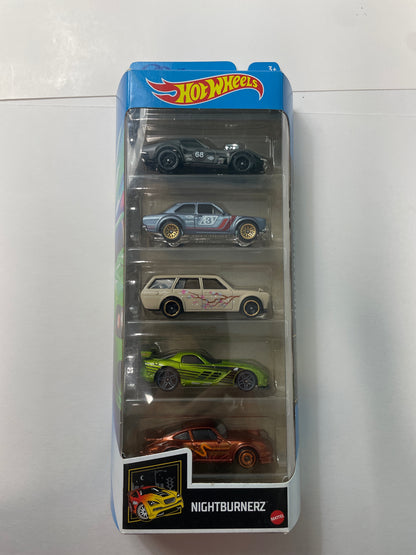 Hot Wheels 1/64 5 Pack Nightburnerz - Damaged Box