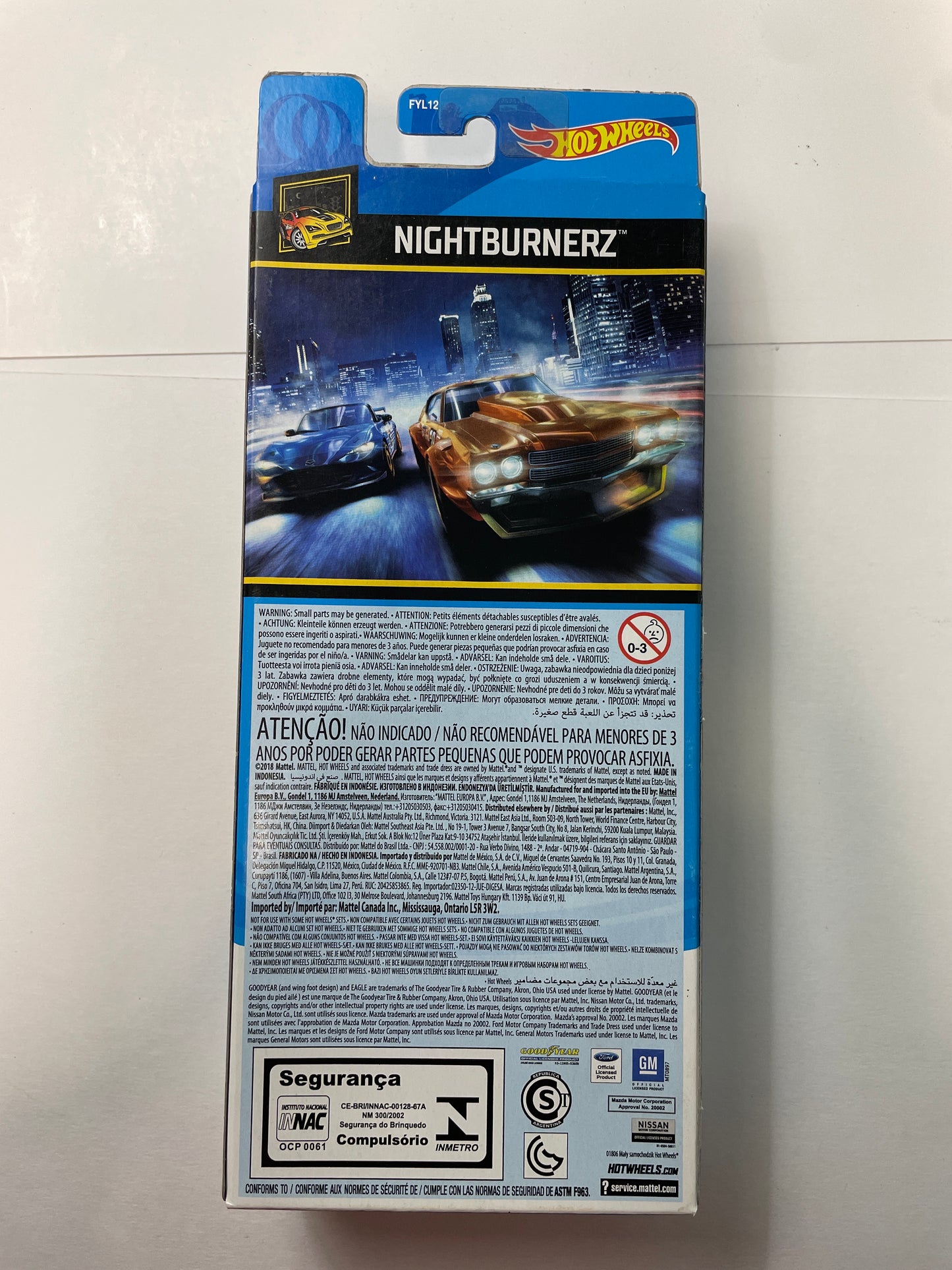 Hot Wheels 1/64 5 Pack Nightburnerz - Damaged Box