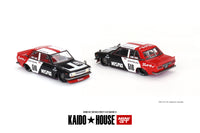 Mini GT x Kaido house 1/64 Datsun Street 510 Racing V1 black & Red