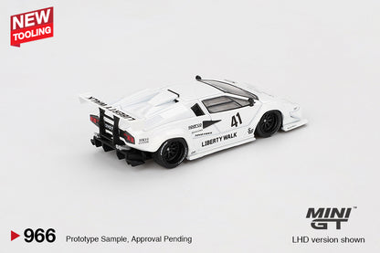 Mini GT 1/64 Lamborghini Countach LB-WORKS 2024 Tokyo Auto Salon White