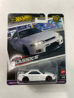 Hot Wheels 1/64 Car Culture Modern Classics Nissan Skyline GT-R (BCNR33) White - Damaged Card