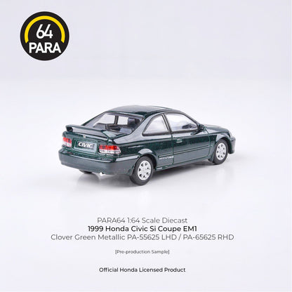 Para64 1/64 1999 Honda Civic Coupe Clover Green Pearl - PA-55625