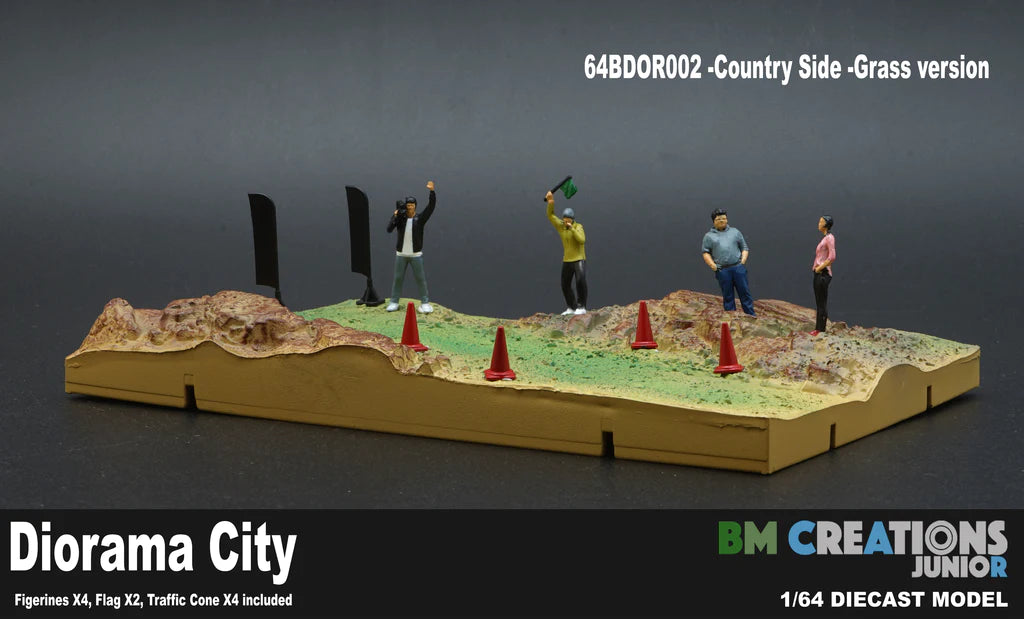 BM Creations 1/64 Diorama City Country Side Grass Version - 64BDOR002