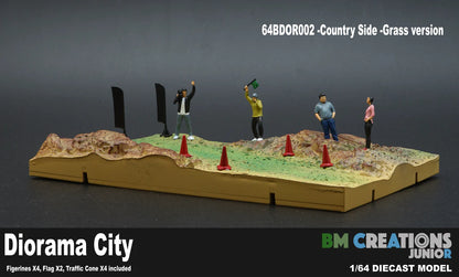 BM Creations 1/64 Diorama City Country Side Grass Version - 64BDOR002