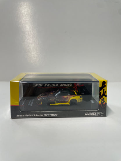 Inno64 1/64 Honda S2000 J'S Racing (AP1) MAOU Black & Yellow - IN64-S2000JS-MAOU