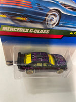 Hot Wheels 1/64 Mercedes C-Class Purple - Damaged Card