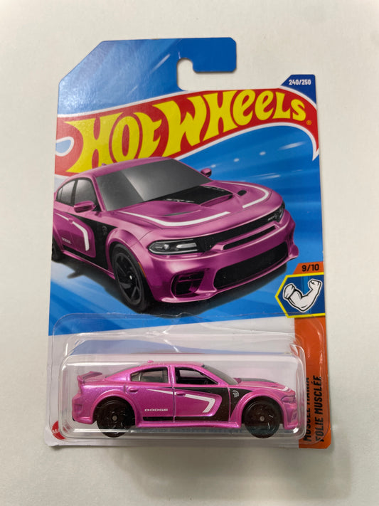Hot Wheels 1/64 ‘20 Dodge Charger Hellcat Pink - Damaged Box