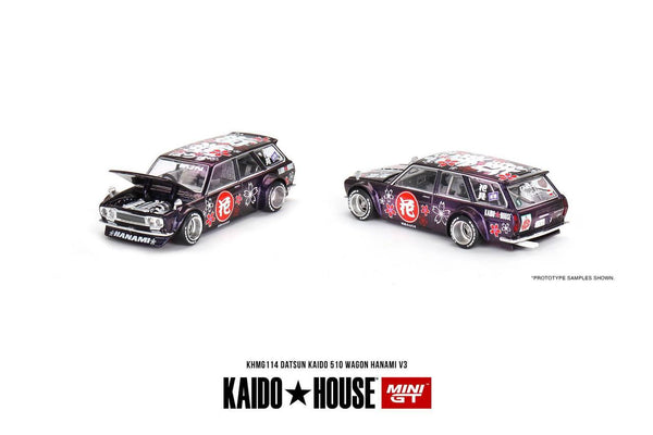 Mini GT x Kaido house 1/64 Datsun Kaido 510 Wagon Hanami V3 Black