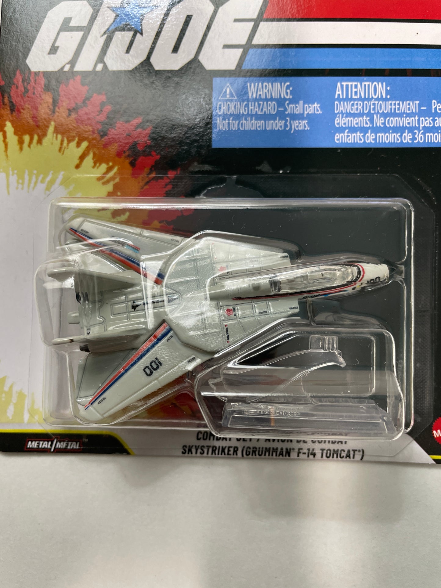 Hot Wheels 1/64 Pop Culture G.I.JOE Combat Jet/ Avion De Combat Skystriker (Grumman F-14 Tomcat) - JBL77 - Damaged Box