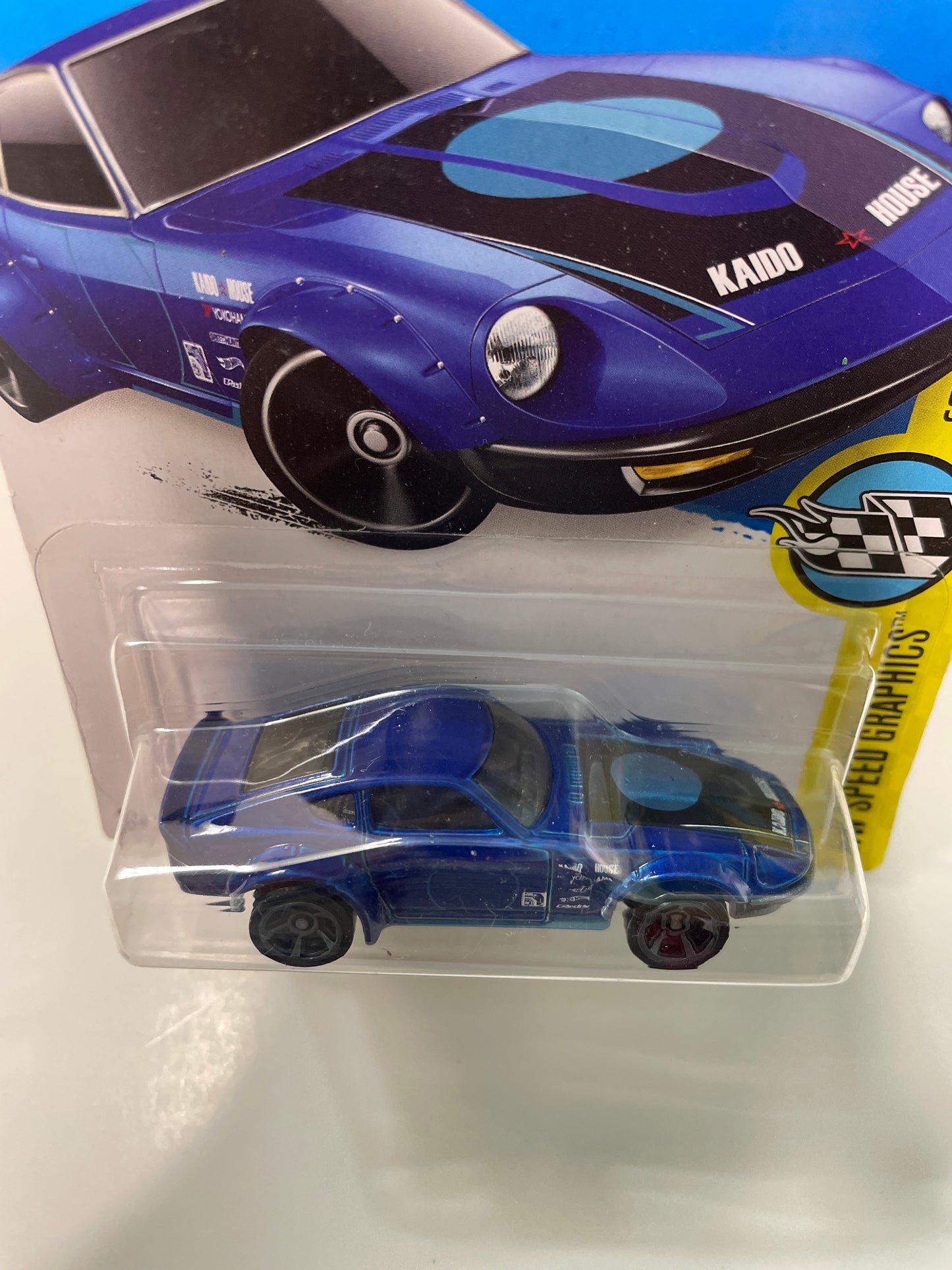 Hot Wheels 1/64 Nissan Fairlady Z Need For Speed Blue - Damaged Card