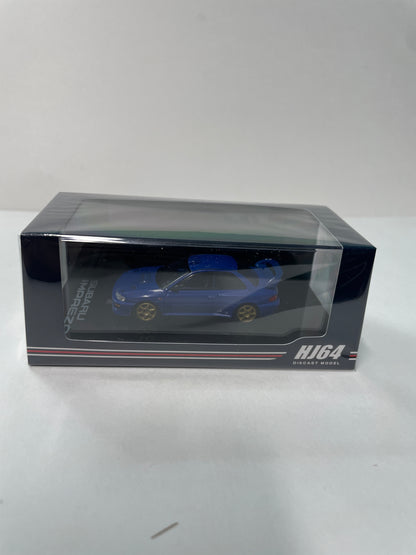 Hobby Japan 1/64 Subaru Impreza 22B STI Version GC8 Rally Base Car Carbon Blue