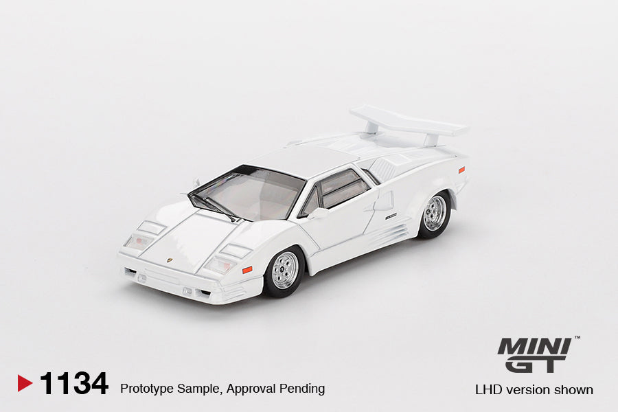 Mini GT 1/64 Lamborghini Countach 25th Anniversary White - MGT01134