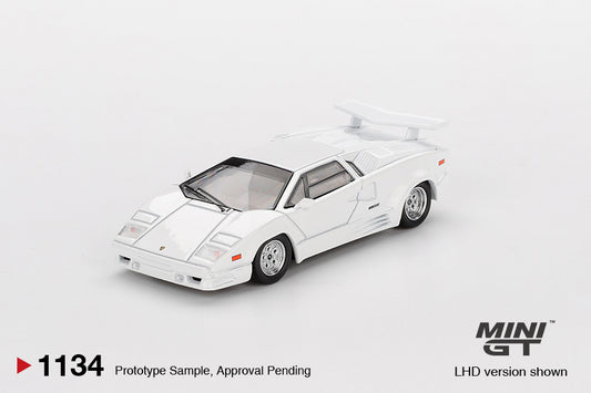 Mini GT 1/64 Lamborghini Countach 25th Anniversary White - MGT01134