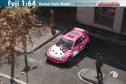 Fuji 1/64 Rocket Bunny EG6 Honda Civic Pandem Hello Kitty Pink