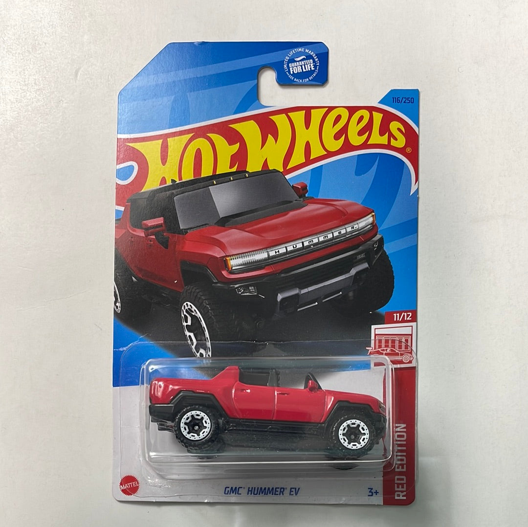 Hot Wheels 1/64 Target Red GMC Hummer EV Red - Damaged Card