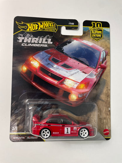 Hot Wheels 1/64 Car Culture Thrill Climbers Mitsubishi Lancer Evolution VI Red - JKF19 - Damaged Box