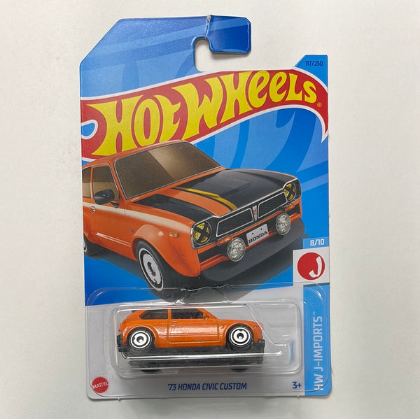Hot Wheels 1/64 ‘73 Honda Civic Custom Orange - Damaged Card
