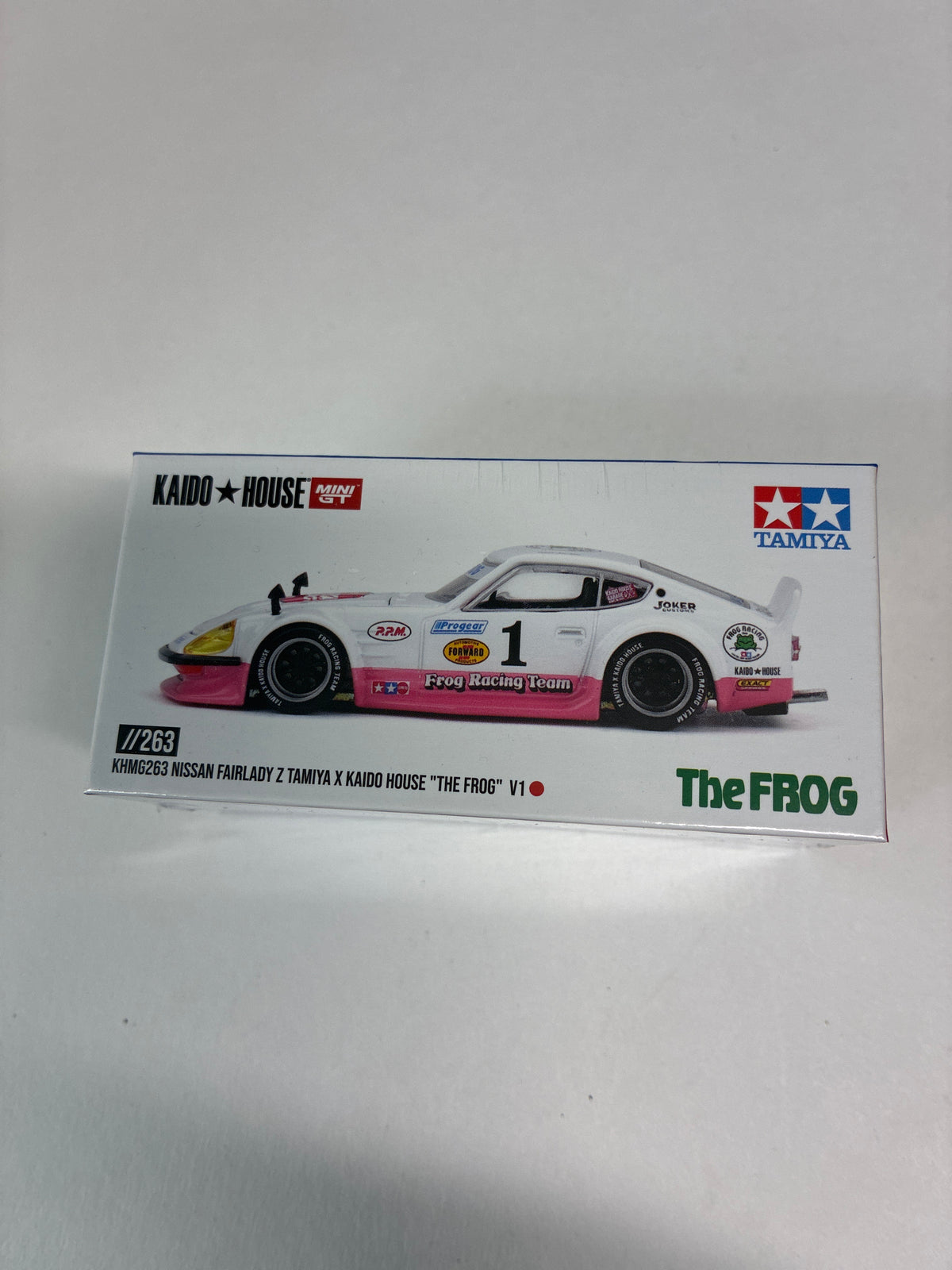 Mini GT x Kaido House 1/64 Nissan Fairlady Z TAMIYA x KAIDO HOUSE "The FROG" V1 White - KHMG263