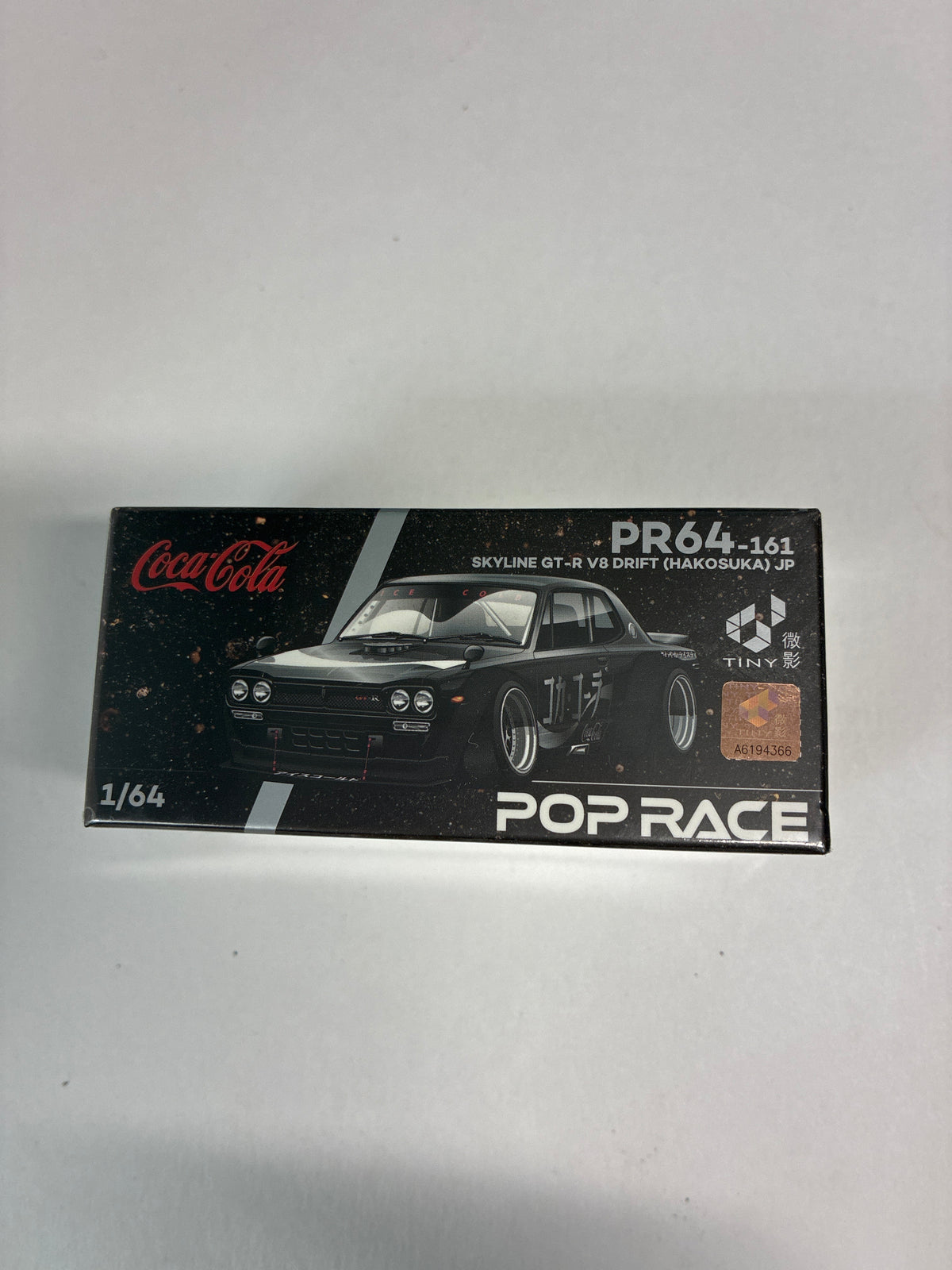 Pop Race 1/64 Nissan Skyline GT-R V8 Drift (Hakosuka) JP Coca-Cola Zero Sugar Black - PR64-0161