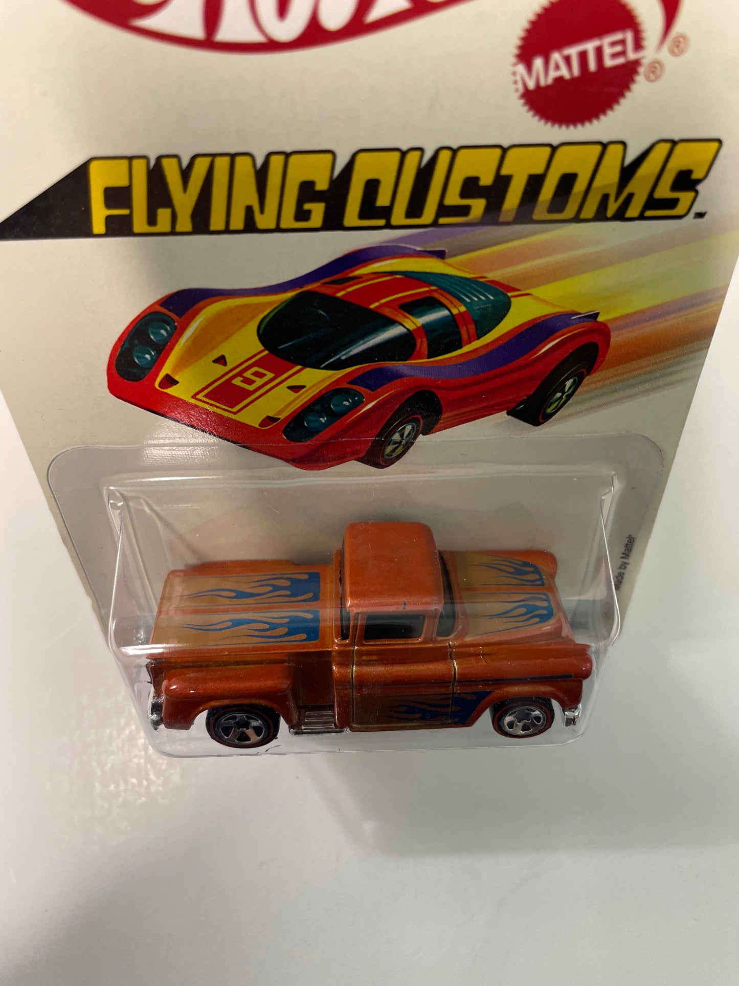 Hot Wheels 1/64 Flying Customs ‘56 Flashsider Orange - Damaged Box