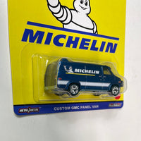 Hot Wheels 1/64 Pop Culture Michelin Custom GMC Panel Van Blue - Damaged Card