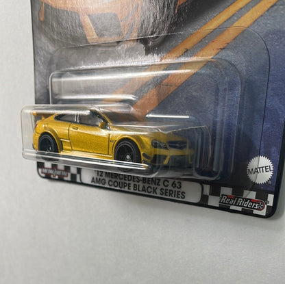 Hot Wheels 1/64 HW Boulevard ‘12 Mercedes-Benz C 63 AMG Coupe Black Series Yellow - HKF23
