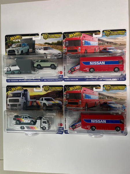 Hot Wheels 1/64 Car Culture Team Transport D Case (FLF56-957 D) Set of 4