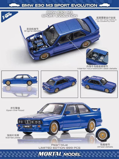 Mortal Model 1/64 BMW E30 M3 Blue