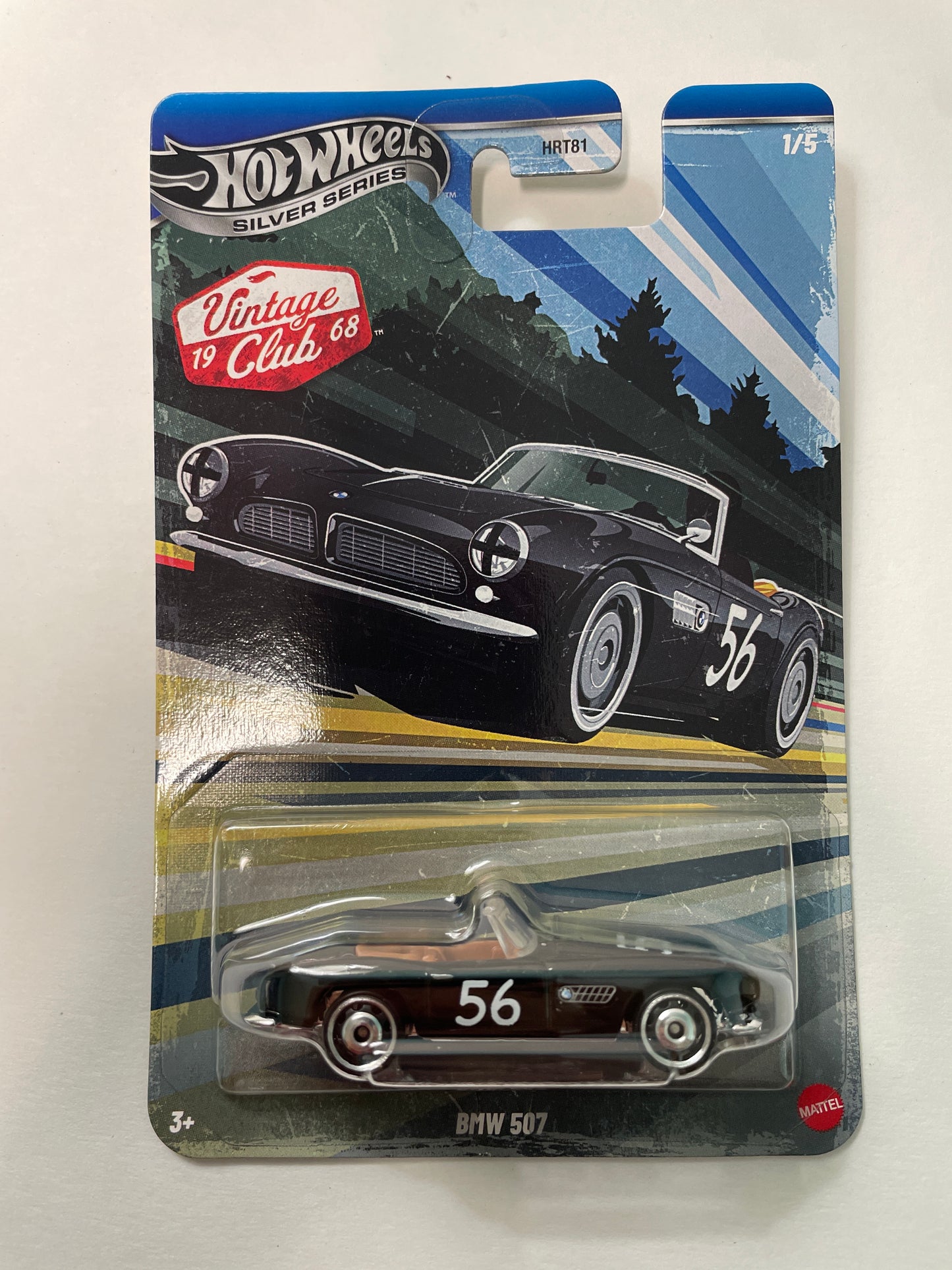 Hot Wheels 1/64 Silver Series Vintage Club 1968 BMW 507 Black - JKY26