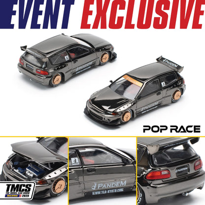 Pop Race 1/64 The Model Car Show Malaysia 2025 Honda Pandem Civic EG6 Black