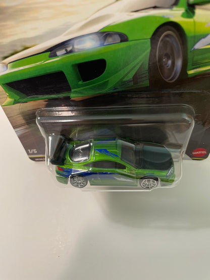 Hot Wheels 1/64 Fast & Furious Mix N 1995 Mitsubishi Eclipse Green- JHW68 - Damaged Box