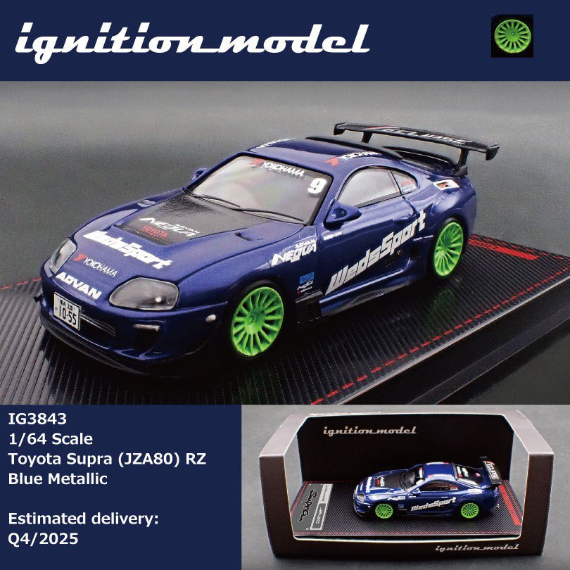 Ignition Models 1/64 Toyota Supra (JZA80) RZ Blue - 3843