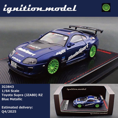 Ignition Models 1/64 Toyota Supra (JZA80) RZ Blue - 3843