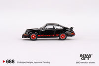 Mini GT 1/64 Porsche 911 Carrera RS 2.7 Black with Red Livery