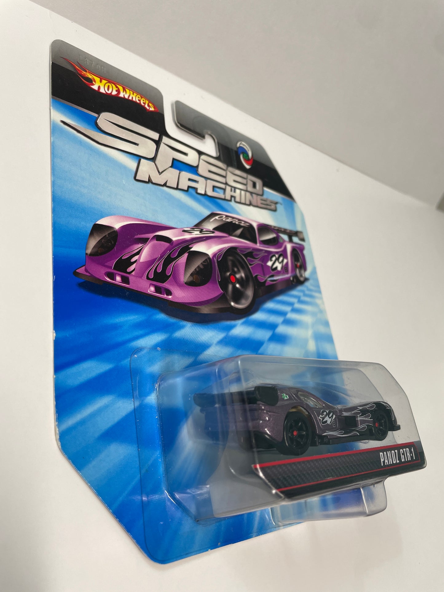 Hot Wheels 1/64 Speed Machines Panoz GTR-1 Purple - Damaged Box