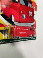 Hot Wheels 1/64 Car Culture Deutschland Design Volkswagen T1 Panel Bus Red