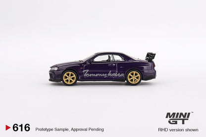Mini GT 1/64 Nissan Skyline GT-R (R34) Tommykaira R-z Midnight Purple