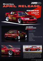 Inno64 1/64 Nissan Silvia S13 (V2) Pandem / Rocket Bunny Red Metallic