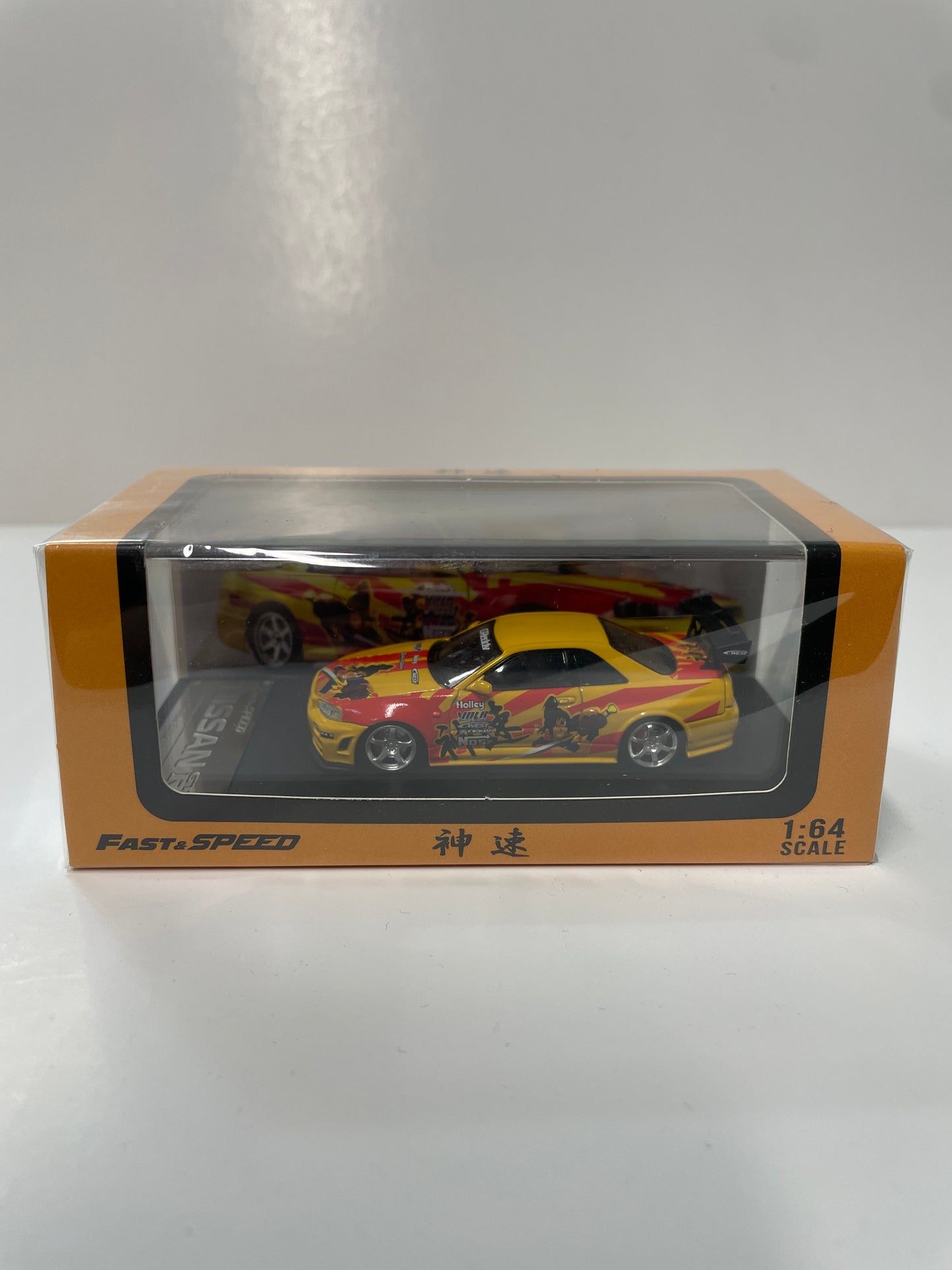 Fast & Speed 1/64 Nissan Skyline SRS Street Racing Syndicate GT-R R34 Yellow & Red